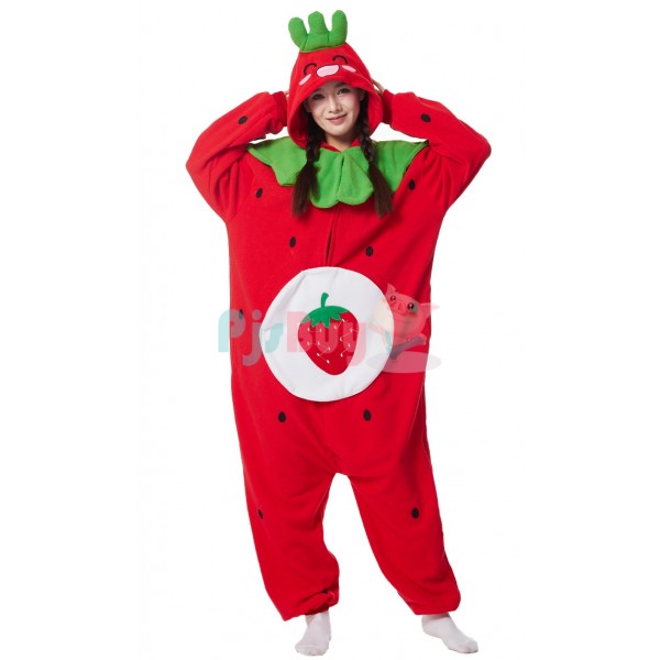 Strawberry Onesie For Adult Cute Easy Halloween Costume Idea