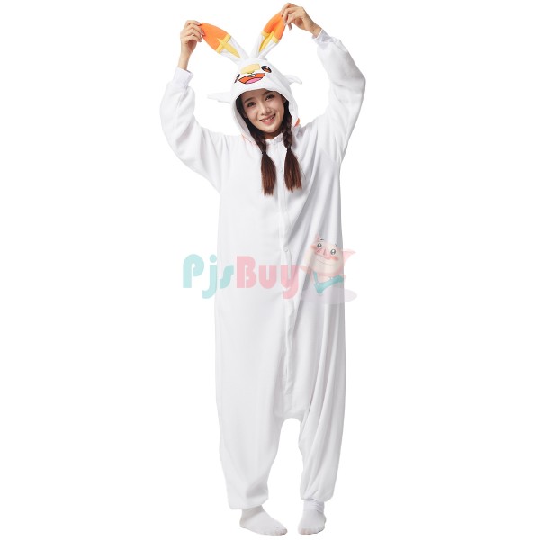 Scorbunny Costume For Adult Onesie Pajamas Halloween Cosplay Idea