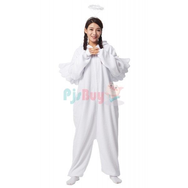 White Angel Costume Outfit For Adult Easy Halloween Cosplay Idea