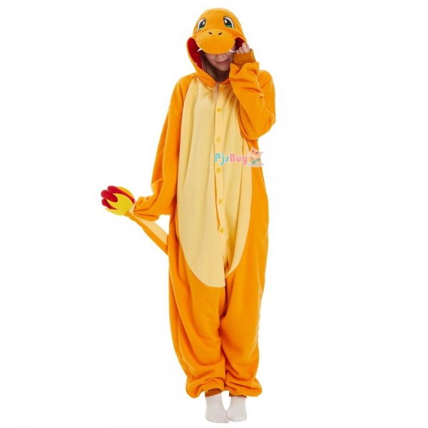 Charmander Onesie for Adult Cute Easy Halloween Costume Party Outfit