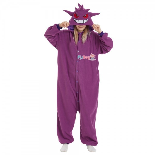 Gengar Onesie for Adult Cute Easy Halloween Costume Party Outfit