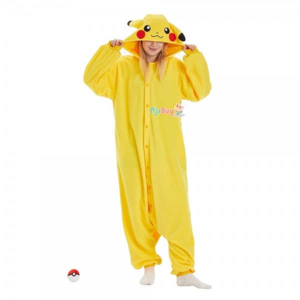 Pikachu Onesie for Adult Cute Easy Halloween Costume Party Outfit