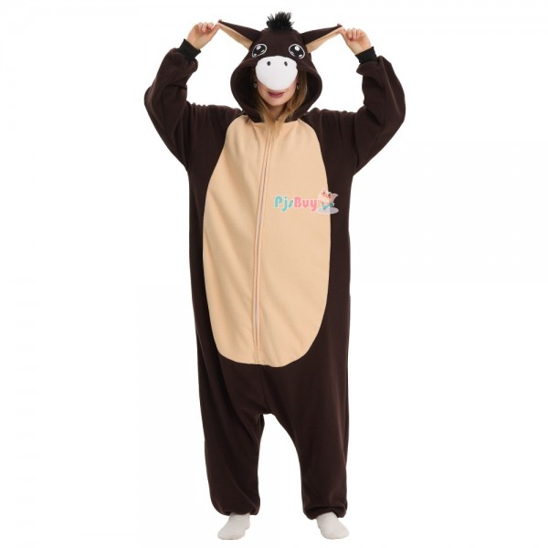 Horse Onesie for Adult Cute Animal Halloween Costume Party Outfit