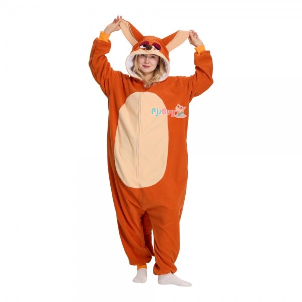 Fox Onesie for Adult Cute Animal Halloween Costume Party Outfit