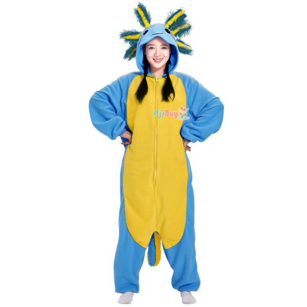 Axolotl Onesie for Men & Women Cute Halloween Costume Party Outfit
