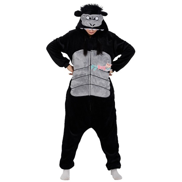 Gorillas Onesie for Adult Cute Animal Halloween Costume Party Outfit