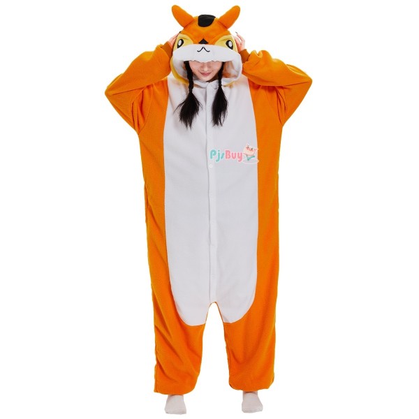 Squirrel Onesie for Adult Cute Animal Halloween Costume Party Outfit