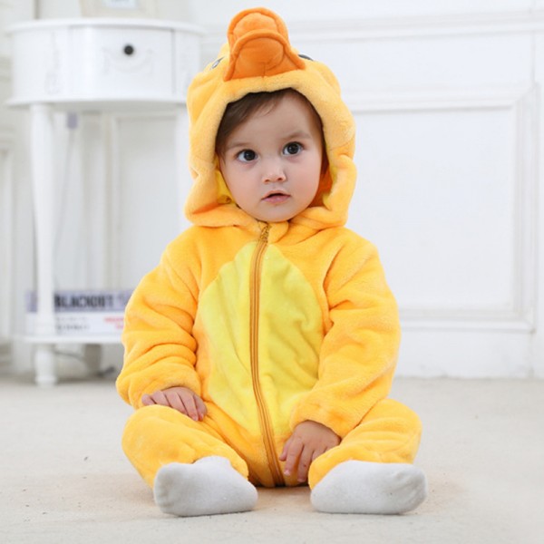 Yellow Duck Baby Boy & Girls Animal Cute Oneises Pajamas Costume