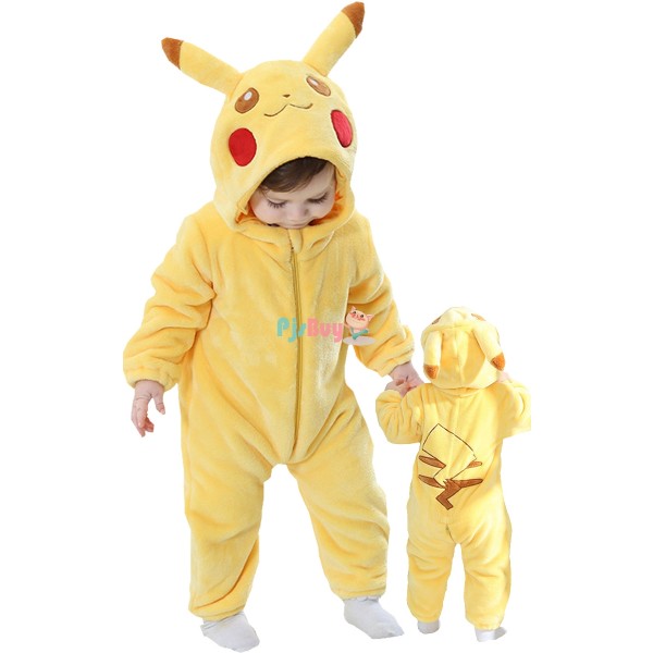 Baby Halloween Costume Cute Newborn Pikachu Onesie Outfit