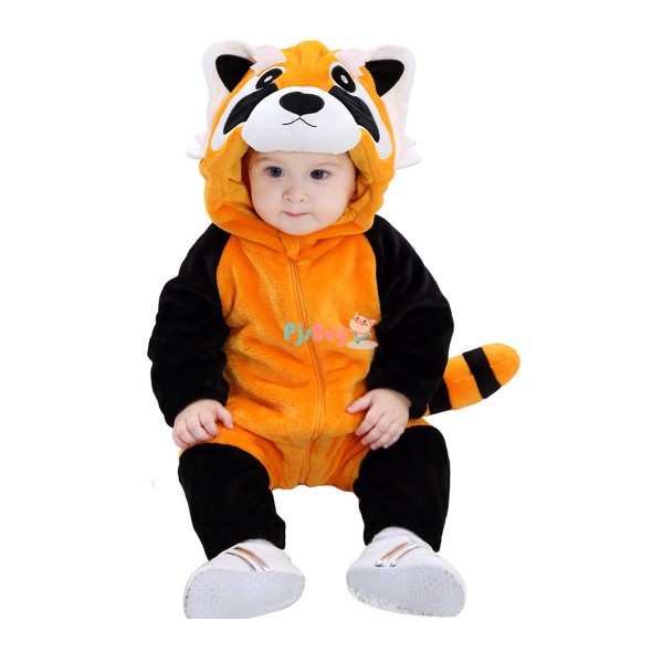 Baby Halloween Costume Cute Newborn Red Panda Onesie Outfit
