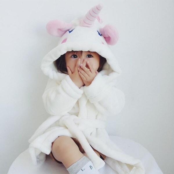 Unicorn Robe for Baby Flannel Bathrobe