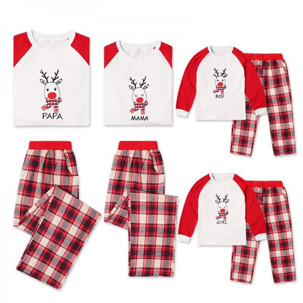 Reindeer Red Matching Family Christmas Pajamas