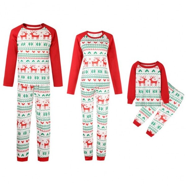 Reindeer Print Matching Family Christmas Pajamas