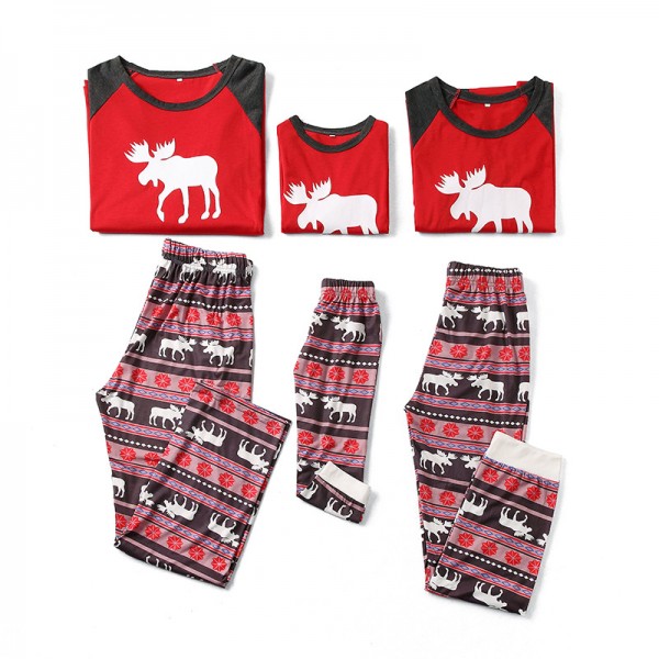 White Reindeer Matching Family Christmas Pajamas
