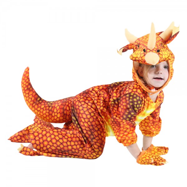 Dinosaur Costumes Orange for Toddler Party Halloween Animal Funny Suit