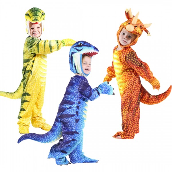 Velociraptor Dinosaur Costumes Party Halloween Animal Funny Suit for Kids & Toddler