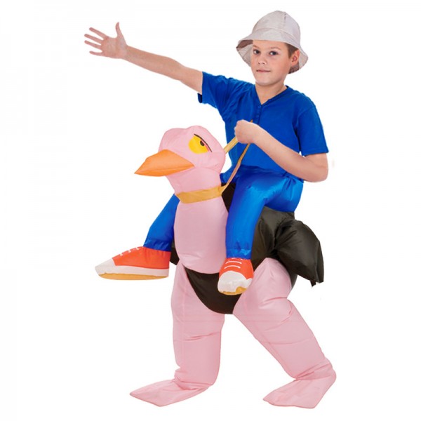 Inflatable Ostrich Blow Up Costumes Halloween Animal Funny Suit for Kids