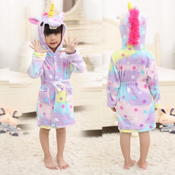 Dream Unicorn Boys & Girls Animal Robes Hooded Bathrobe