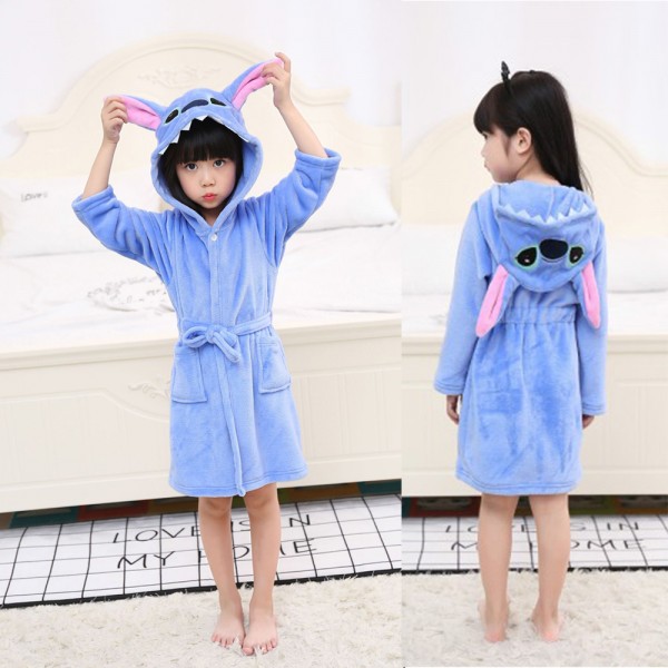 Stitch Robe Animal Robes Hooded Bathrobe for Kids