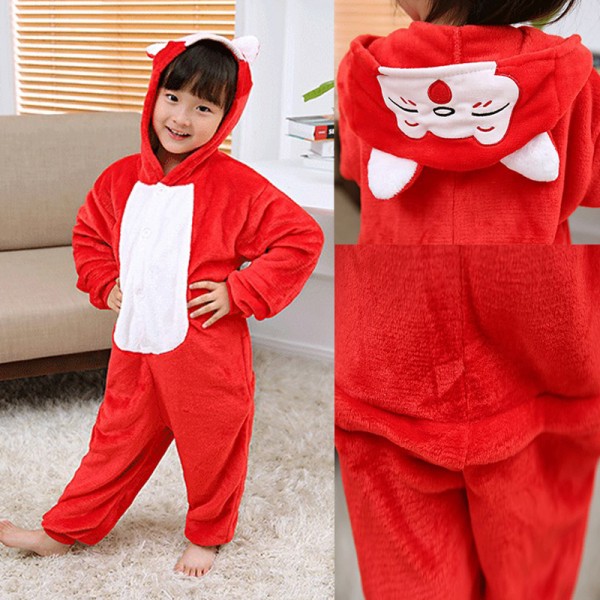 Red Fox Kids Animal Onesie Pajamas Anime Cute Costume