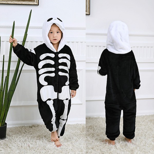 Skeleton Kids Animal Onesie Pajamas Cosplay Cute Costume