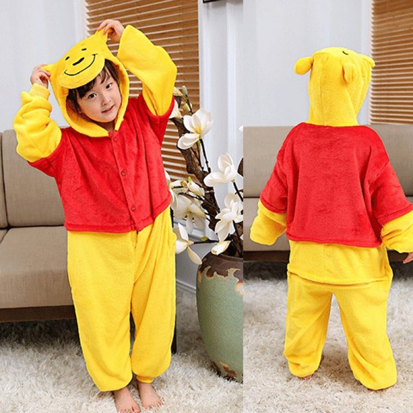 Winnie the Pooh Kids Animal Onesie Pajamas Cosplay Cute Costume
