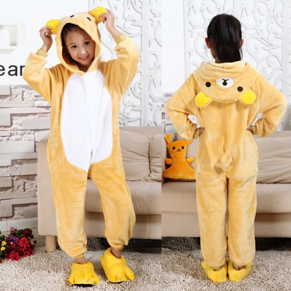 Rilakkuma Kids Animal Onesie Pajamas Anime Cute Costume