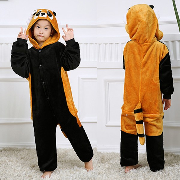 Red Panda Kids Animal Onesie Pajamas Cosplay Cute Costume