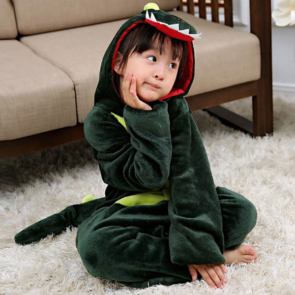 Green Dinosaur Kids Animal Onesie Pajamas Anime Cute Costume