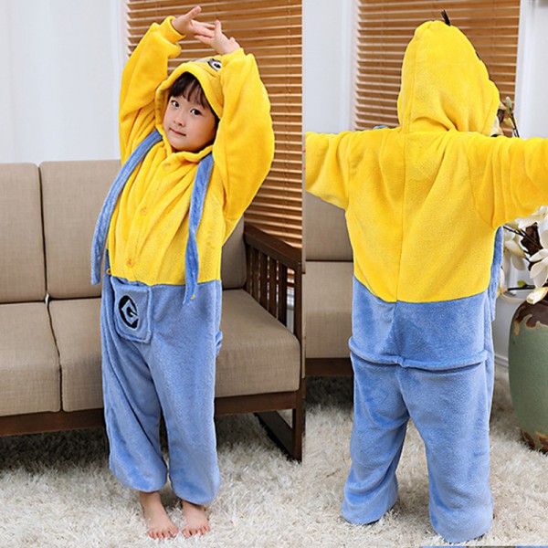 Minions Kids Animal Onesie Pajamas Cosplay Cute Costume