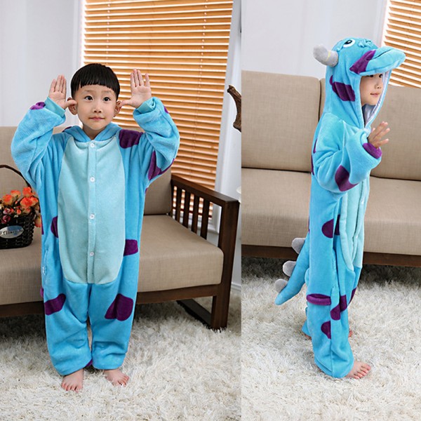 Sully Kids Animal Onesie Pajamas Cosplay Cute Costume