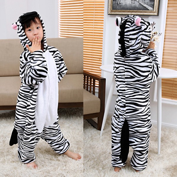 Zebra Kids Animal Onesie Pajamas Anime Cute Costume