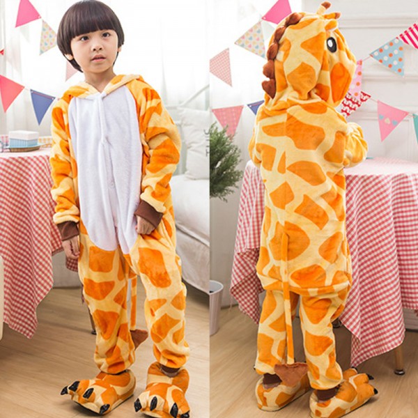 Giraffe Kids Animal Onesie Pajamas Cosplay Cute Costume