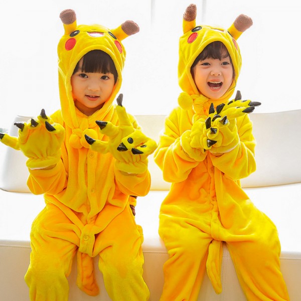 Pikachu Kids Animal Onesie Pajamas Cute Costume