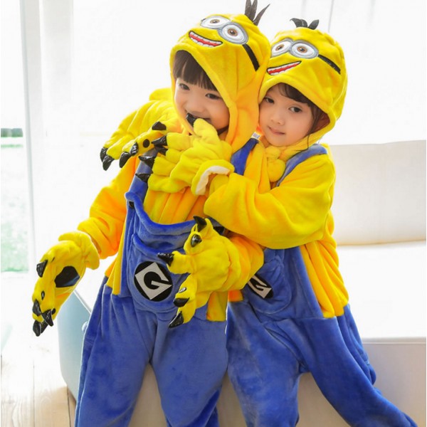 Minions Kids Animal Onesie Pajamas Cute Costume