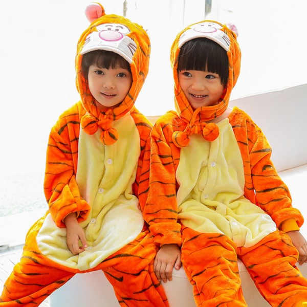 Tigger Kids Animal Onesie Pajamas Cute Costume