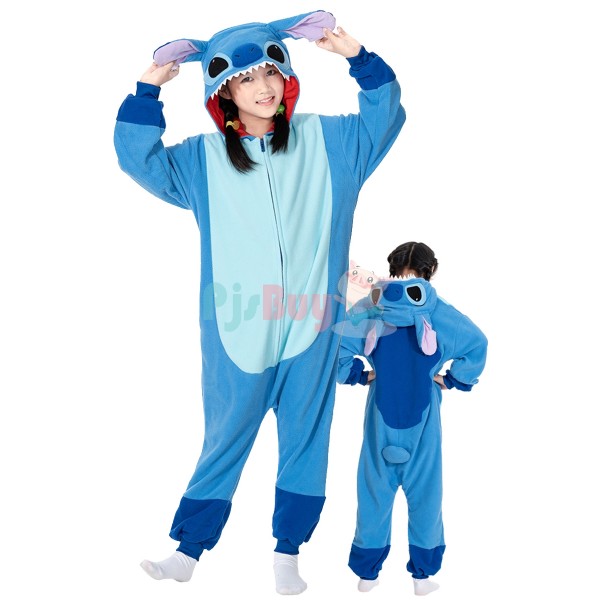 Kids Blue Stitch Onesie Outfit Cute Halloween Costume For Boys Girls