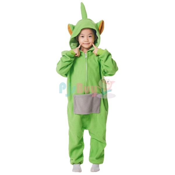 Kids Green Teletubbies Costume Cute Easy Halloween Dipsy Cosplay Idea