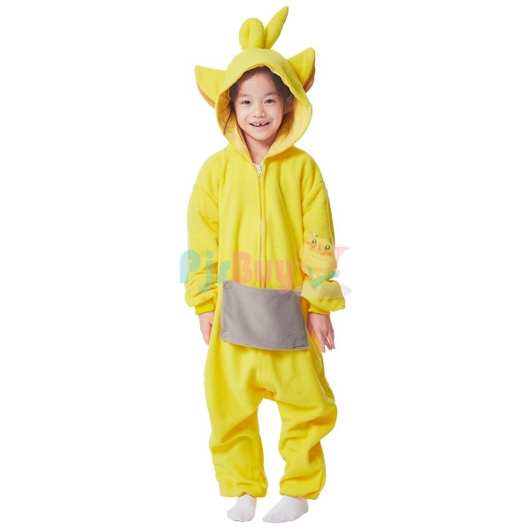 Kids Yellow Teletubbies Costume Cute Easy Halloween Lala Cosplay Idea