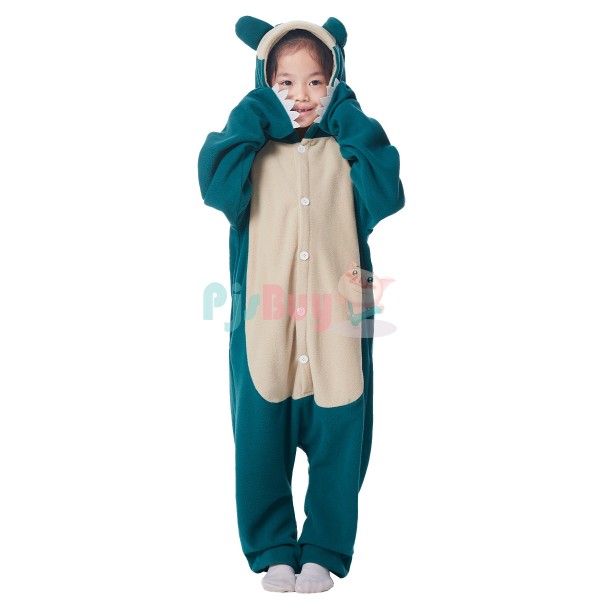 Kids Snorlax Costume Onesie Easy Cute Halloween Cosplay Idea Outfit