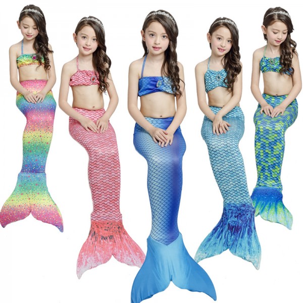 Mermaid Tails For Kids Girls Mermaid Swimsuits Bikini Sets