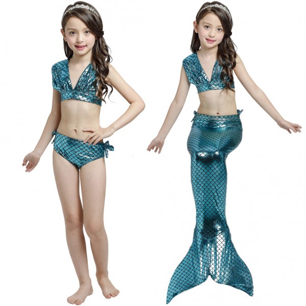 Swimmable Mermaid Tails For Girls Swimsuit Bikini Sets Mermaid Costume