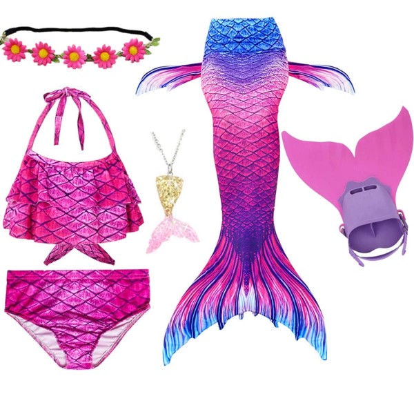 Purple Mermaid Tail for Girls Bathing Suit
