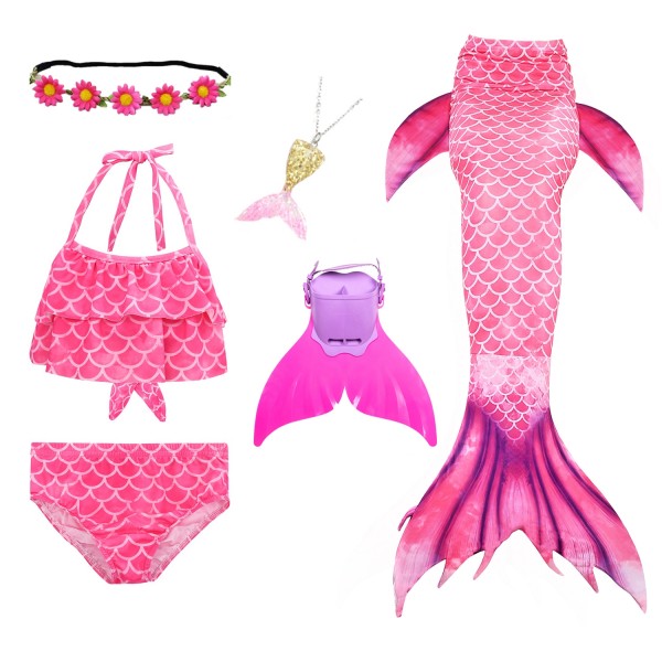 Pink Mermaid Swimsuit Bathing Suit for Girls
