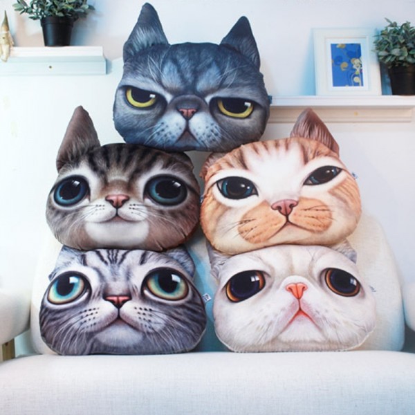 Cat Animal Pillow 3d Cartoon Pillow