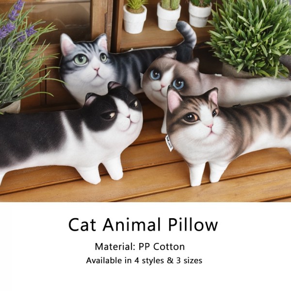 Cute Cat Animal Pillow 3d Cartoon Pillow