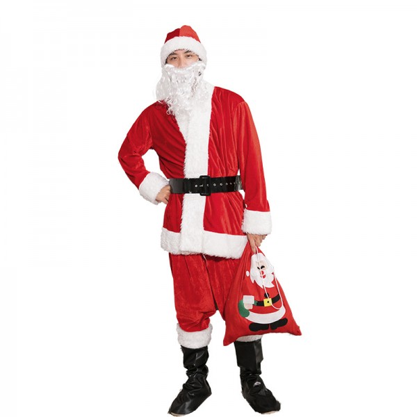 Santa Suit Costume Outfit Christmas Costumes Full Sets