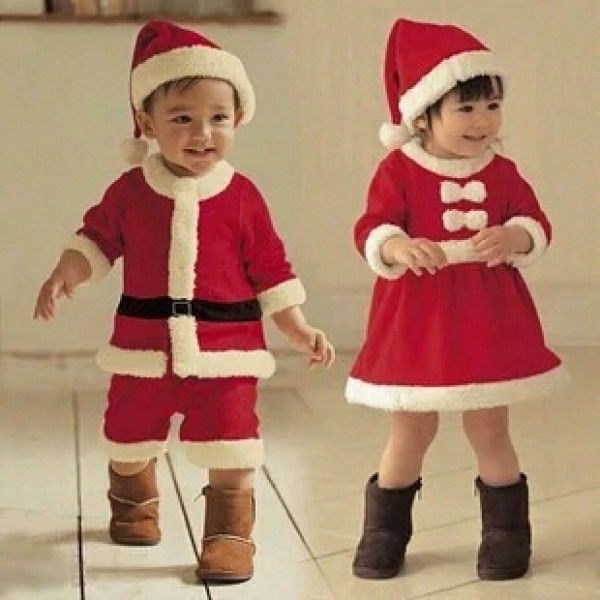 Kids Santa Costume Baby Santa Outfit