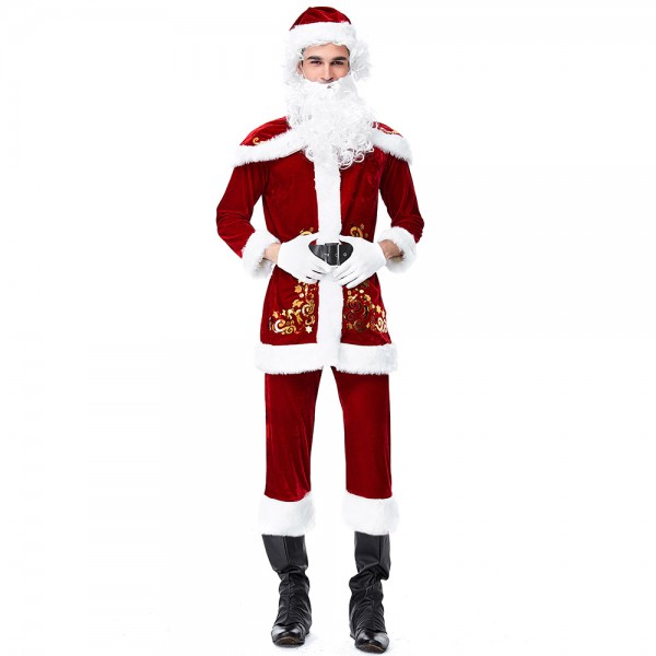 Santa Claus Suit Christmas Costume Outfit For Adult