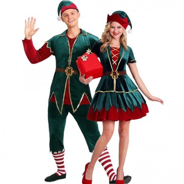 Christmas Elf Costume For Women & Men Elf Dress Elf Outfit